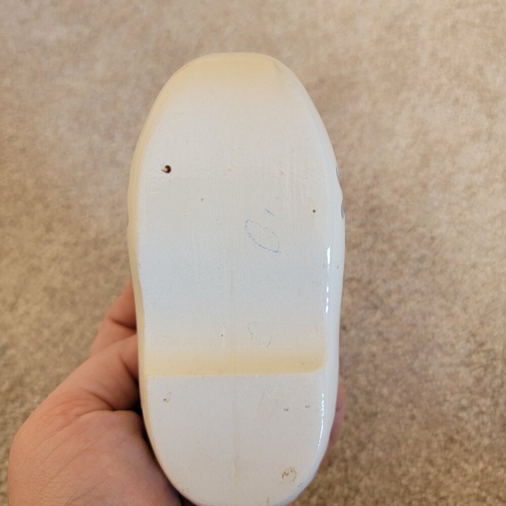 Cute Hand Painted Blue and White Clog - Picture 2 of 5